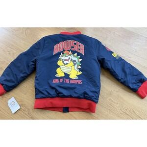 Nintendo Super Mario Kart Bomber Jacket Size 6/7  New Navy